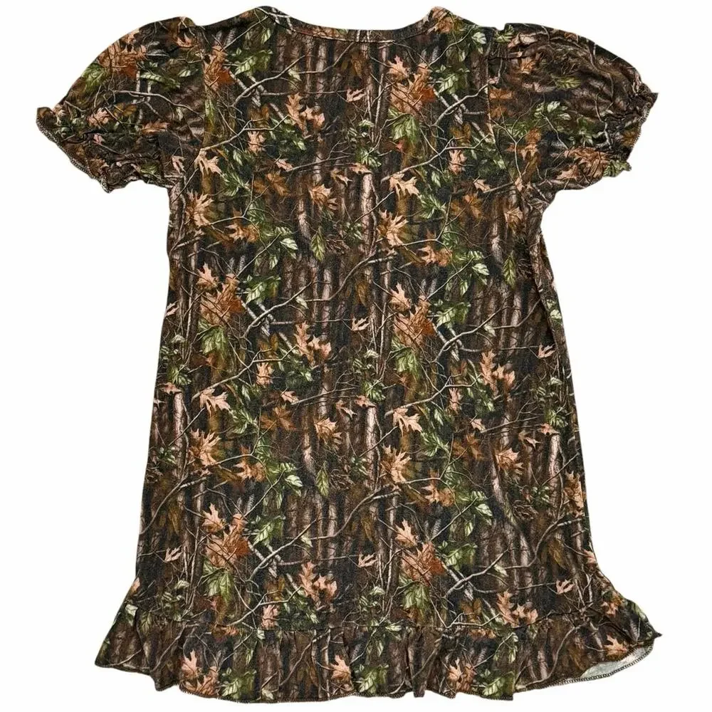 Belle Cher Girls Bamboo Camouflage Nightgown Size 2T